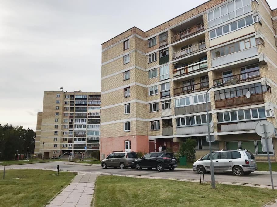 Erdvus Butas Su Balkonu Salia Ezero Ir Stadiono Visaginas Exterior photo